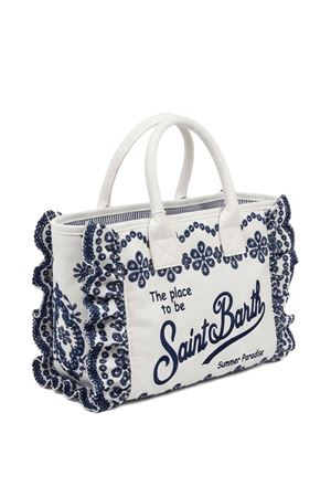 Colette bag in white and blue broderie anglaise SAINT BARTH KIDS | COL002702534L